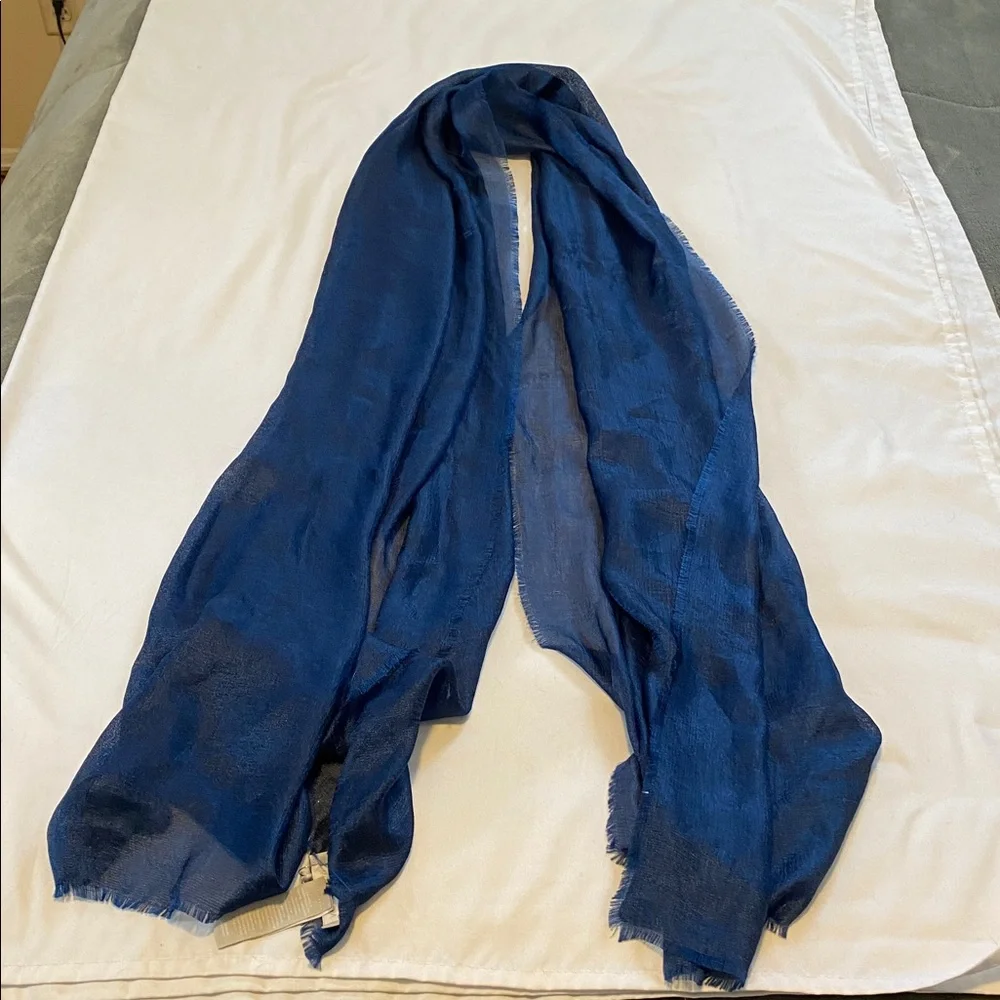 NWT Nordstrom Blue Meridian Shimmer Wrap Scarf One Size